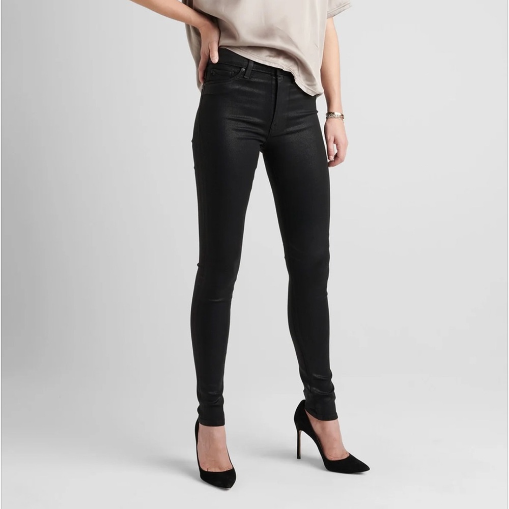 Hudson Barbara High Rise Ankle Skinny Jean - Noir Leatherette NWT